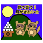 お月見　たぬき