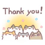 愉快な5匹の猫スタンプ