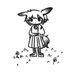 モノクロで創作達が喋るスタンプ