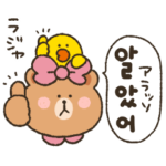 韓国語★チョコ＆サリーの日常スタンプ