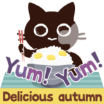 動く!大人かわいい絵本の猫 おいしい秋英語