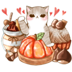 大収穫♡冬まで使える猫スタンプ