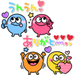 カラフルモンスター♡虹色スタンプ