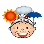 「よねバア」のお天気スタンプ