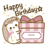 ふんわりハリネズミのカスタムスタンプ