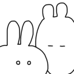 丸顔うさぎと面長うさぎ