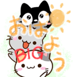 ネコたちのクレヨンBIGスタンプ