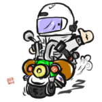ミニバイク乗りのスタンプ1