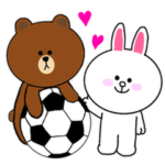 サッカー好きのブラウン＆コニー