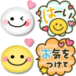 カラフル吹き出し♡毎日使えるスマイル