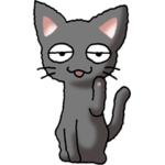 ちょっと眠そうな猫（黒）その1
