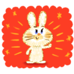 ウサギのスタンプ