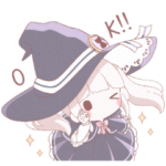 日常で使える可愛い魔女のスタンプ２