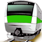 電車の動くスタンプ