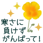 寒い日のやさしい花スタンプ＊秋冬まいにち