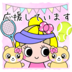 カラフルガールちゃん♥かわいいテニス応援