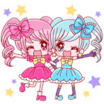 反対双子の　リコとマコ