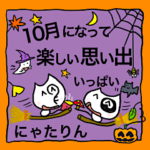 10月の楽しい思い出いっぱい、にゃたりん。