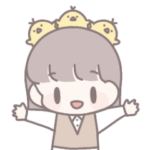 頭にヒヨコのってる女の子