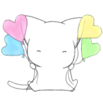 ねこさんのスタンプ。３