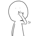 無表情に反応するスタンプ