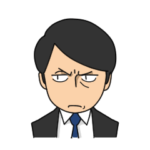 怖い顔のサラリーマン