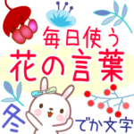 毎日使う花の言葉◆冬●でか文字