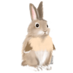 うさぎのぬいぐるみとお花だらけスタンプ2