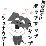 愛犬家ポップアップスタンプ＊シュナウザー