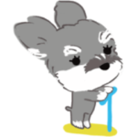 動くすたんぷシュナ犬ほんわか　こむぎ