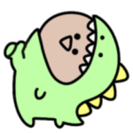 恐竜になった。シュールなミニくま