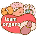 はたらく臓器チームのスタンプ
