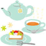 お茶と甘い物でお疲れ様