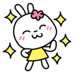 楽しい日常スタンプ♥︎花うさちゃん♥︎