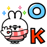 動く！ウサギちゃんの冬スタンプ
