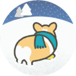 1コギの動く冬スタンプ