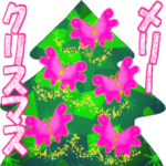 動く♪スイートピーの蝶と雪の結晶