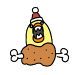 ひよこ人間ぴよ冬アニメーションスタンプ