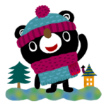 絵本みたいな*冬のちびくまスタンプ