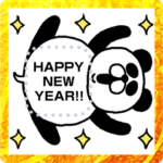 吹き出しになったパンダのメッセージ