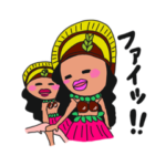 タヒチアンダンスする人々。