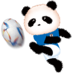 もしゃパンダ☆青ユニでサッカーだ！