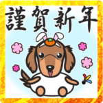 ダックスフンド　あけおめver.