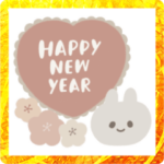うさぎのお正月スタンプ♡