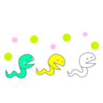 可愛いヘビのスタンプ