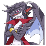 ドラゴンの黒角スタンプ