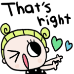 nenerinシンプル日常会話スタンプ659英語