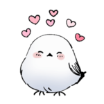 ふわふわのシマエナガスタンプ