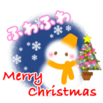 ふわふわ雪だるまさんのほのぼの冬スタンプ