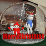 動く▶白い3D小人（年末Ver）